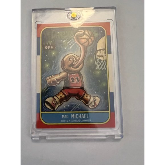 Garbage Pail Kids 1986 Fleer Mad Michael Jordan GPK Mashup Pepe autograph /175